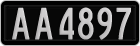 License plate of New Zealand, AB1(234)