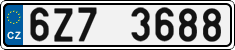 License plate of the Czech Republic, Cars (2001)