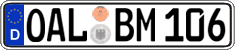 German license plate, Regular plates
