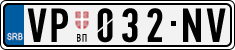 License plate of Serbia, Cars
