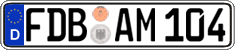 German license plate, Regular plates