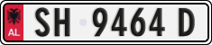 License plate of Albania, Cars (1993)