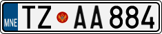 License plate of Montenegro, Cars