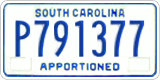 South Carolina, Apportioned (A123456)