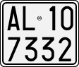 License plate of Italy, Motorcycles (1927 year series)