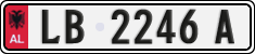 License plate of Albania, Cars (1993)