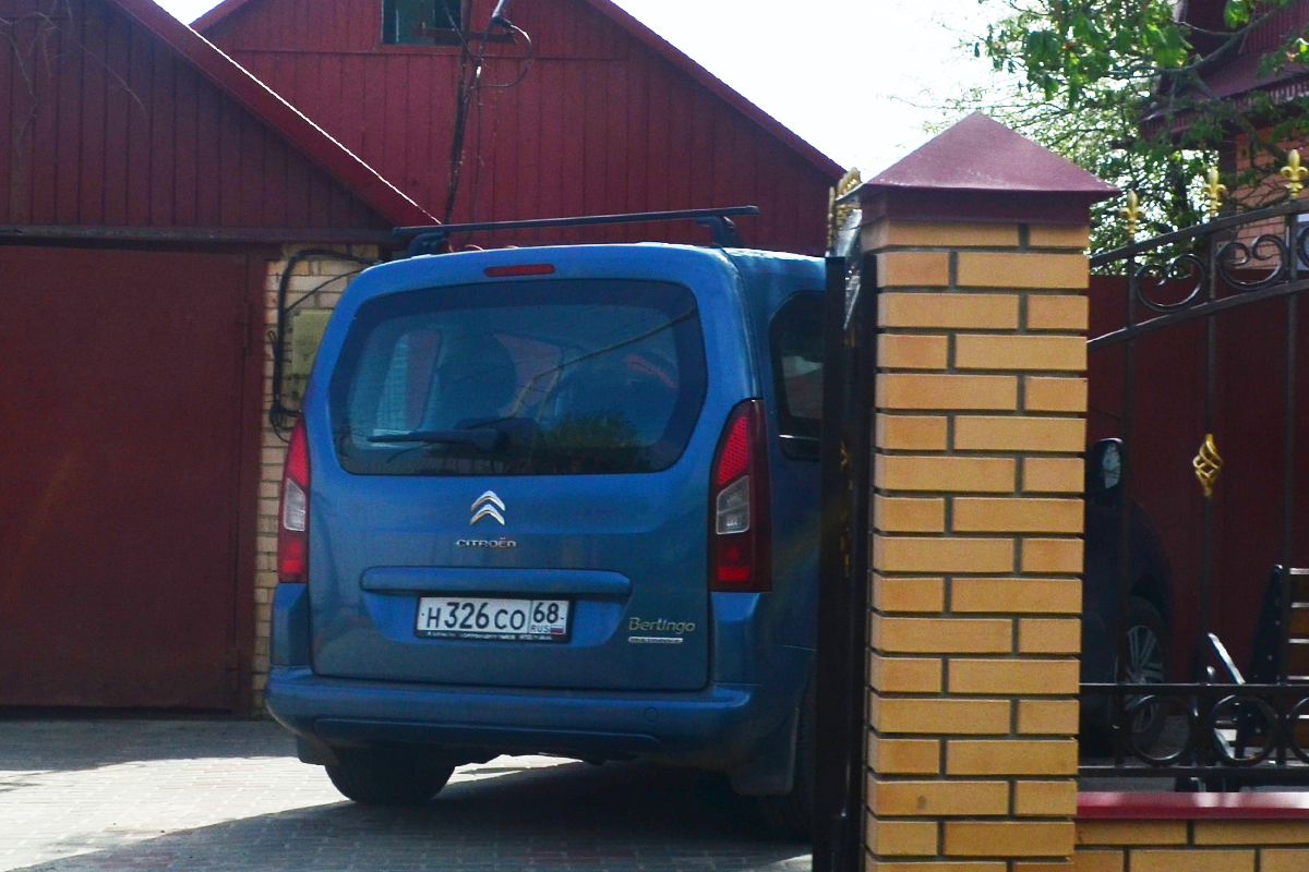 н 326 со 68, Citroёn Berlingo 2nd gen Multispace (B9), 2008–2018 (–2022 for CIS-market)