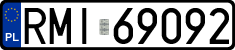 License plates of Poland, Regular car plates