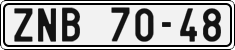 License plate of the Czech Republic, Cars (1960)