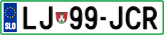 License plate of Slovenia, Cars
