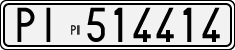 License plate of Italy, Cars (1927 year series)