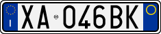 License plate of Italy, Cars (1994 year series)