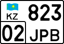 License plate Kazakhstan, Private owners (2012)