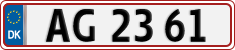 License plate of Denmark, Regular plates