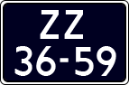 License plate of the Netherlands, Except vehicles / Oldtimers