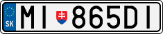 License plate of Slovakia, Cars