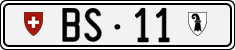 License plate of Switzerland, Cars