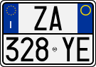 License plate of Italy, Cars (1994 year series)