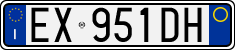 License plate of Italy, Cars (1994 year series)
