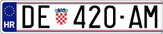 License plate of Croatia, Regular plates
