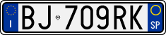 License plate of Italy, Cars (1994 year series)