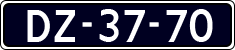 License plate of the Netherlands, Imported oldtimers (cars)