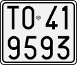 License plate of Italy, Motorcycles (1927 year series)