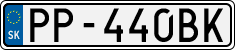 License plate of Slovakia, Cars