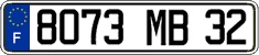 French license plate, FNI