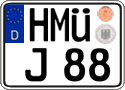 German license plate, Regular plates