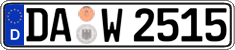 German license plate, Regular plates