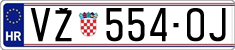 License plate of Croatia, Regular plates