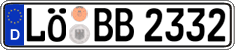 German license plate, Regular plates