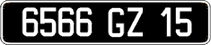 French license plate, FNI