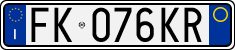 License plate of Italy, Cars (1994 year series)