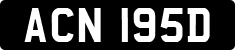 License plate of the United Kingdom, 1963 year system