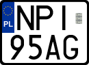 License plates of Poland, Regular car plates
