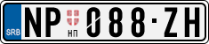 License plate of Serbia, Cars