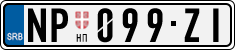 License plate of Serbia, Cars