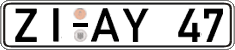 German license plate, Regular plates