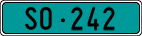 License plate of Switzerland, Agricultural vehicles (green)