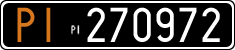 License plate of Italy, Cars (1927 year series)