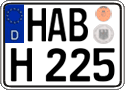 German license plate, Regular plates