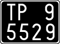 License plate of Italy, Cars (1927 year series)