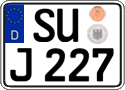 German license plate, Regular plates