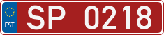 License plate of Estonia, Sportcars