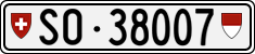 License plate of Switzerland, Cars