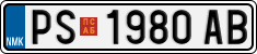 License plate of North Macedonia, Regular plates (2012)