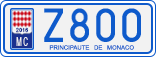 License plate of Monaco, Cars