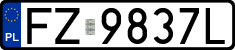 License plates of Poland, Regular car plates
